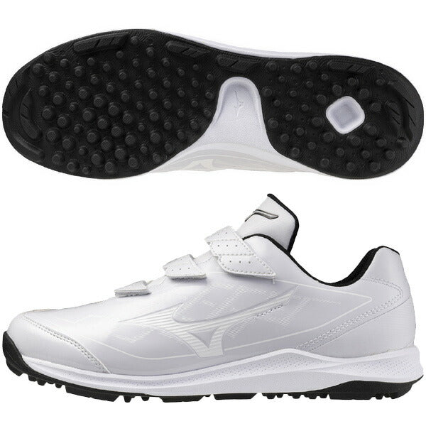 ミズノMIZUNO野球トレーニングシューズクッションレボダイアトレーナーホワイト×ホワイト11GT2525-01ベルクロマジックテープ
