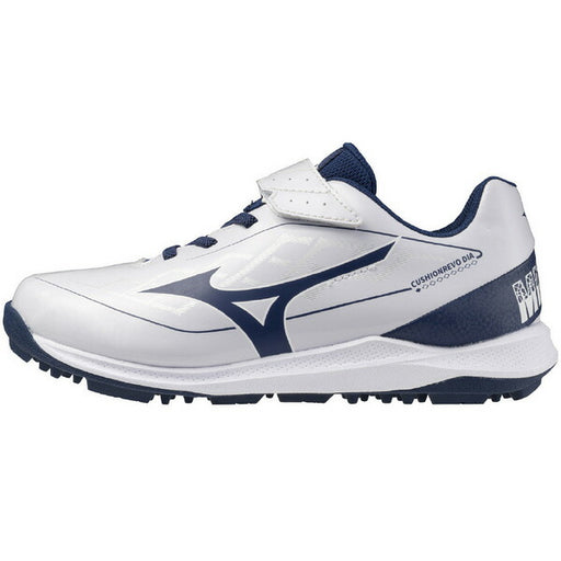 ミズノMIZUNO野球ジュニアトレーニングシューズクッションレボダイヤトレーナーJr子供ホワイト×ネイビー11GT2527-14