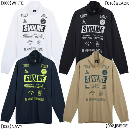 【ショップ限定エントリーでさらに+9倍】【ネコポス送料無料】スボルメSVOLMEタートルネックロングプラTSDG1223-99800サッカーフットサルプラクティスシャツ長袖練習着メンズ