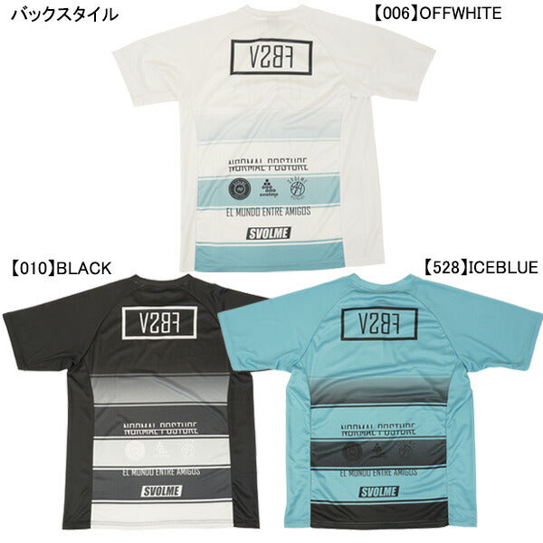 【ネコポス送料無料】スボルメSVOLMEボーダーFBTRトップ25SDG1251-36700サッカーフットサルプラクティスシャツ半袖練習着メンズ