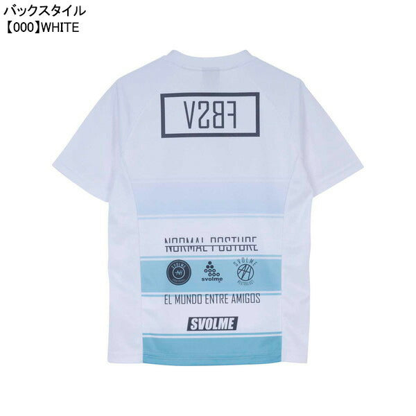 【ネコポス送料無料】スボルメSVOLMEジュニアJrボーダーFBTRトップ25SDG1251-36900サッカーフットサルプラクティスシャツ半袖練習着子供用