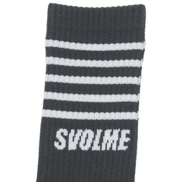 【ショップ限定エントリーでさらに+9倍】スボルメSVOLMEボーダーパワーグリップミドルソックス1251-40622サッカーフットサルストッキング滑り止め付き