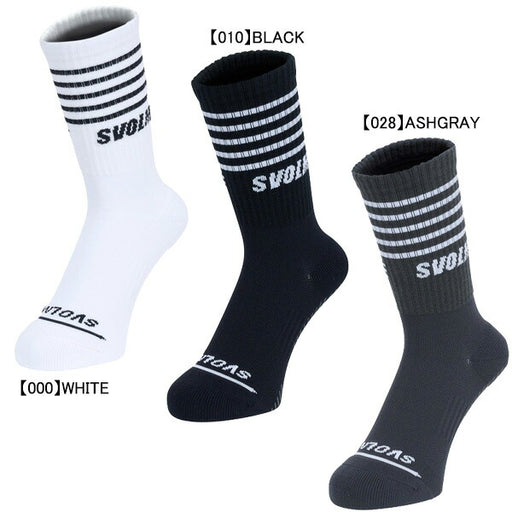 【ショップ限定エントリーでさらに+9倍】スボルメSVOLMEボーダーパワーグリップミドルソックス1251-40622サッカーフットサルストッキング滑り止め付き