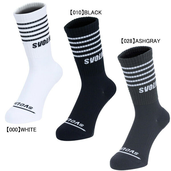 【ショップ限定エントリーでさらに+9倍】スボルメSVOLMEボーダーパワーグリップミドルソックス1251-40622サッカーフットサルストッキング滑り止め付き