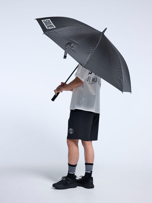 スボルメSVOLME78cm全長100CM大型傘UVカット99%2重防風晴雨兼用1251-51229サッカーフットサルケース付きブラック