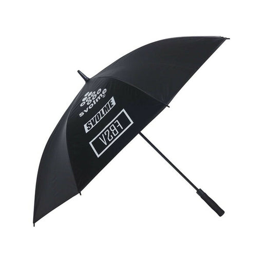 スボルメSVOLME78cm全長100CM大型傘UVカット99%2重防風晴雨兼用1251-51229サッカーフットサルケース付きブラック