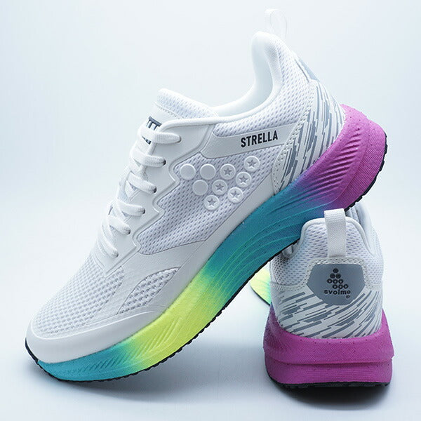 【ショップ限定エントリーでさらに+9倍】STRELLA2スボルメSVOLME1253-51963-000ホワイトランニングシューズ