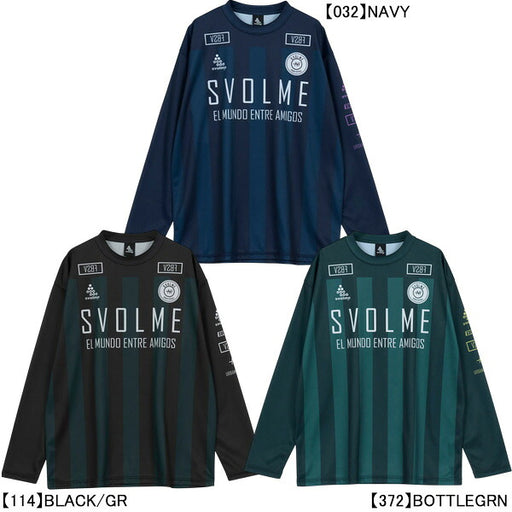 【ネコポス送料無料】スボルメSVOLME昇華ストライプワイドロングTRトップ1263-63000サッカーフットサルプラクティスシャツ長袖練習着メンズ