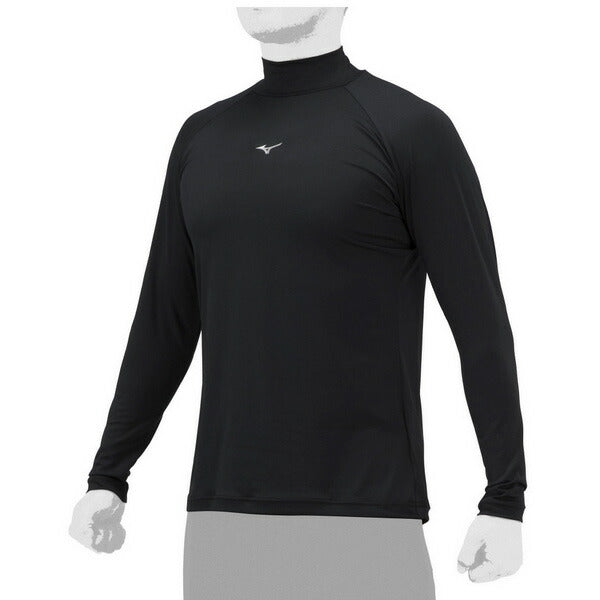 【ネコポス送料無料】野球アンダーシャツハイネック長袖ミズノMIZUNO吸汗速乾ストレッチ12JAAP11