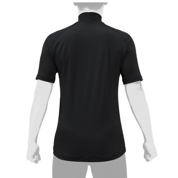 【ネコポス送料無料】野球アンダーシャツハイネック半袖ミズノMIZUNO吸汗速乾ストレッチ12JAAP31