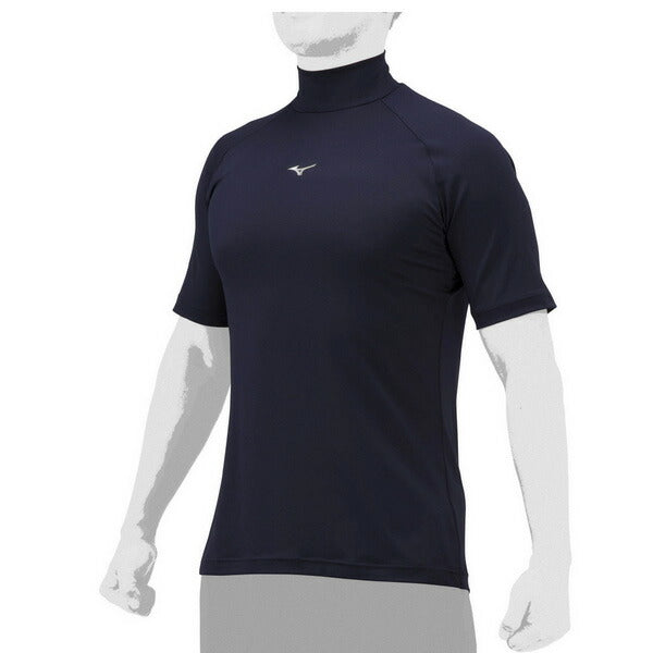 【ネコポス送料無料】野球アンダーシャツハイネック半袖ミズノMIZUNO吸汗速乾ストレッチ12JAAP31