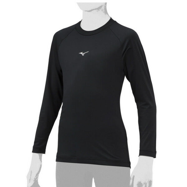 【ネコポス送料無料】野球アンダーシャツジュニアローネック長袖ミズノMIZUNO吸汗速乾ストレッチJr12JAAP50