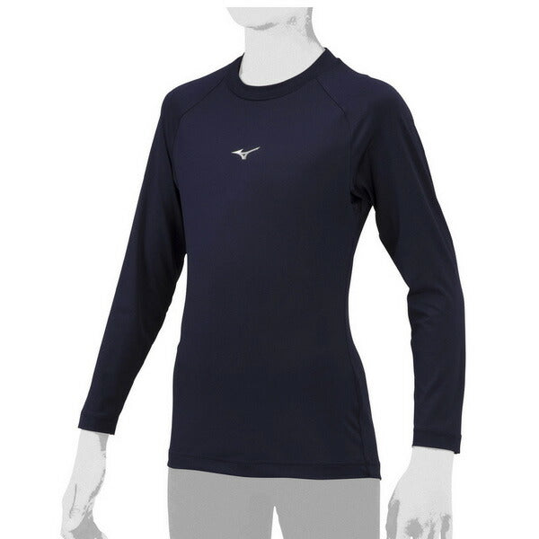 【ネコポス送料無料】野球アンダーシャツジュニアローネック長袖ミズノMIZUNO吸汗速乾ストレッチJr12JAAP50