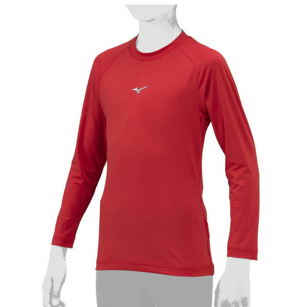 【ネコポス送料無料】野球アンダーシャツジュニアローネック長袖ミズノMIZUNO吸汗速乾ストレッチJr12JAAP50