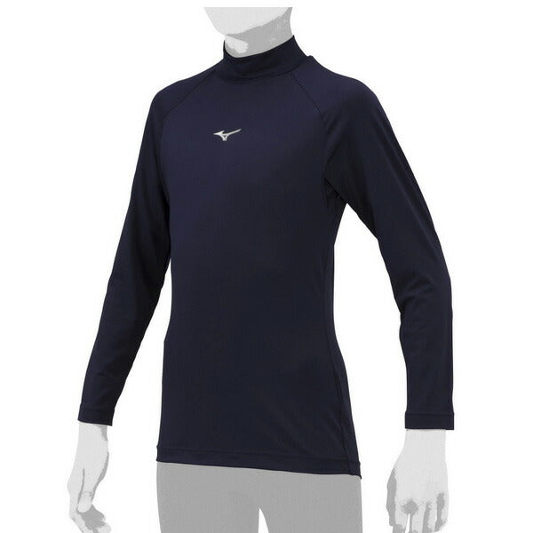 【ネコポス送料無料】野球アンダーシャツジュニアハイネック長袖ミズノMIZUNO吸汗速乾ストレッチJr12JAAP51