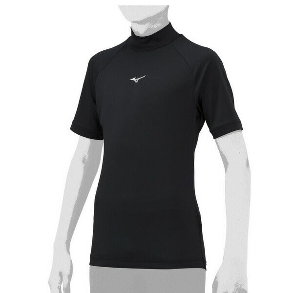 【ネコポス送料無料】野球アンダーシャツジュニアハイネック半袖ミズノMIZUNO吸汗速乾ストレッチJr12JAAP53