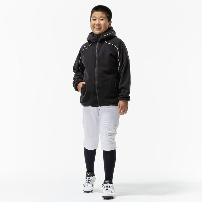 ミズノジュニア野球フリースパーカーソフトボールグローバルエリート冬練習暖かい重ね着12JEDK40