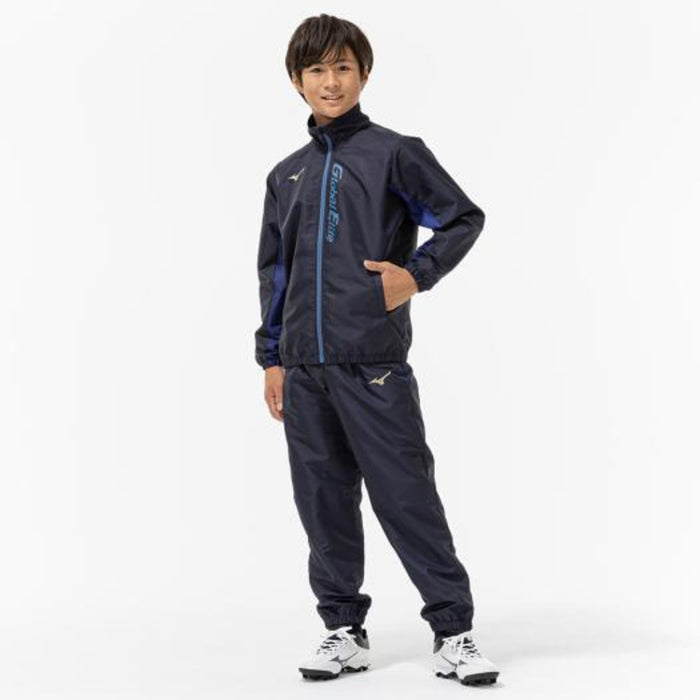ミズノジュニア野球ウィンドブレーカーソフトボールグローバルエリート防寒雨粒対策グラウンド12JEDW89