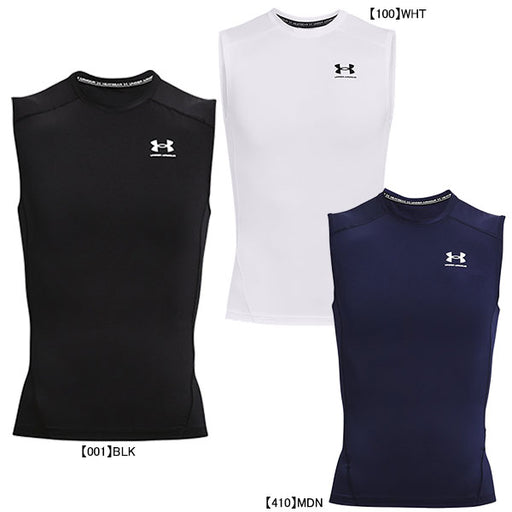 【ショップ限定エントリーでさらに+9倍】【ネコポス送料無料】アンダーアーマーUAヒートギアアーマーコンプレッションスリーブレスシャツ1361522サッカーフットサルインナーシャツメンズ