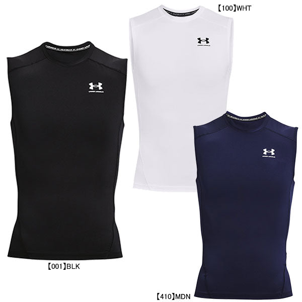 【ショップ限定エントリーでさらに+9倍】【ネコポス送料無料】アンダーアーマーUAヒートギアアーマーコンプレッションスリーブレスシャツ1361522サッカーフットサルインナーシャツメンズ
