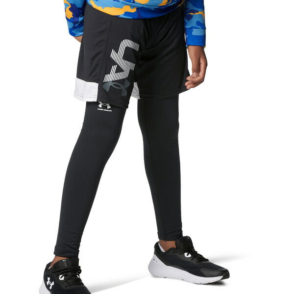 【ショップ限定エントリーでさらに+9倍】【ネコポス送料無料】アンダーアーマーUNDERARMOURジュニアサッカースパッツロングJRコールドギアアーマーレギンススパッツ1366374防寒防風