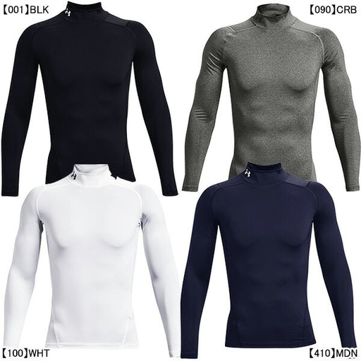 【ネコポス送料無料】アンダーアーマーUAヒートギアアーマーコンプレッションロングスリーブモックシャツ1369606サッカーフットサルインナーメンズ