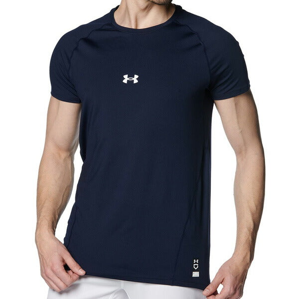 【ショップ限定エントリーでさらに+9倍】【ネコポス送料無料】アンダーアーマー野球UAヒートギアコンフォートフィッティドショートスリーブクルーネック半袖インナーアンダーシャツ1384732