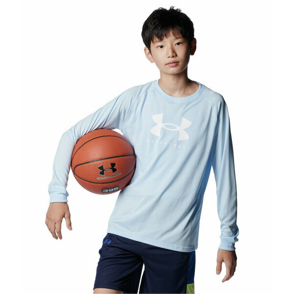アンダーアーマーUNDERARMOURジュニアバスケットボールジュニアゲームシャツUAテックビッグロゴロングスリーブTシャツ1388722長袖ロンT子供用