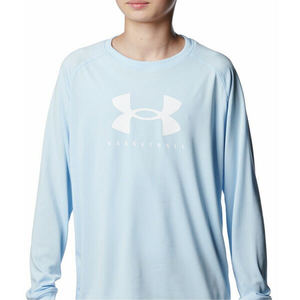 アンダーアーマーUNDERARMOURジュニアバスケットボールジュニアゲームシャツUAテックビッグロゴロングスリーブTシャツ1388722長袖ロンT子供用