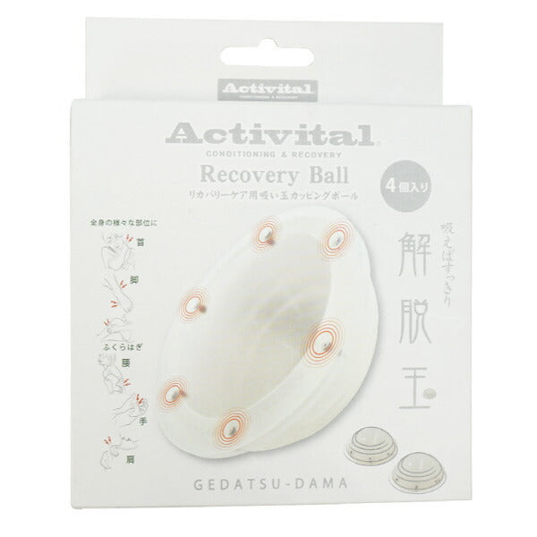 【ショップ限定エントリーでさらに+9倍】【ネコポス送料無料】アクティバイタルActivital解脱玉4個入り1639サッカーフットサルリカバリーボール疲労回復