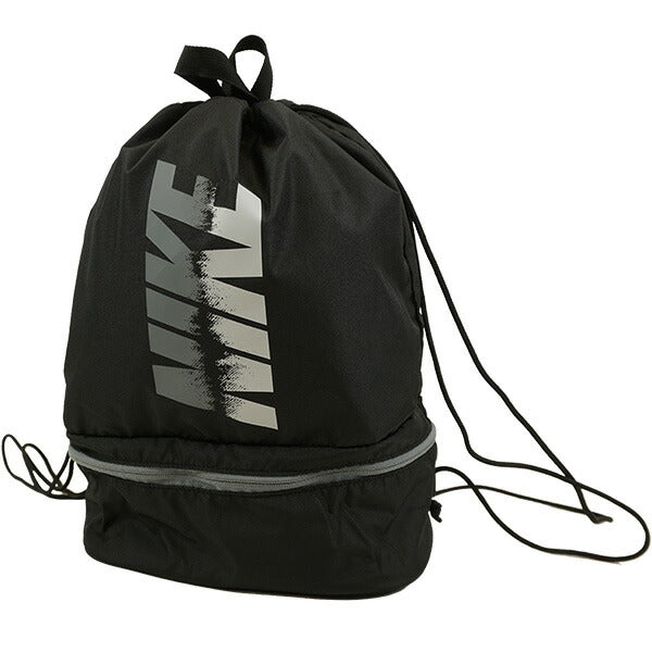 【ネコポス送料無料】ナイキNIKESS252ルームプールバッグ1994030-009サッカーフットサルジムサック仕切り付き14Lブラック