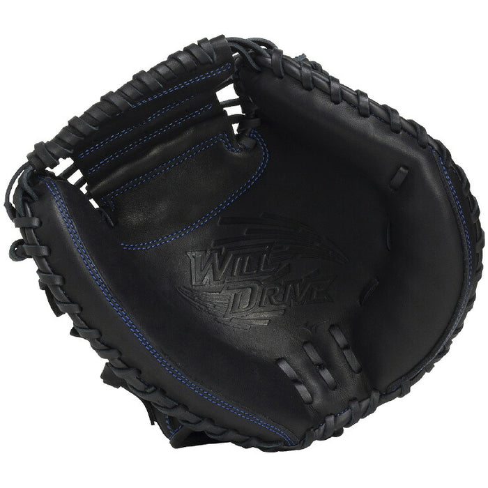 ミズノMIZUNO野球ジュニア軟式用キャッチャーミットWILLDRIVEBLUE捕手用/M-R型1AJCY34700