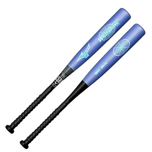 ミズノMIZUNO野球ジュニア軟式用バットウィルドライブブルー×ヒッティングナビFRP製トップバランス1CJFY143-6709