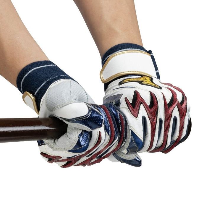 MIZUNOミズノ野球バッティンググローブユニセックスミズノプロシリコンパワーアークDI勝色コレクション両手用1EJEA56801