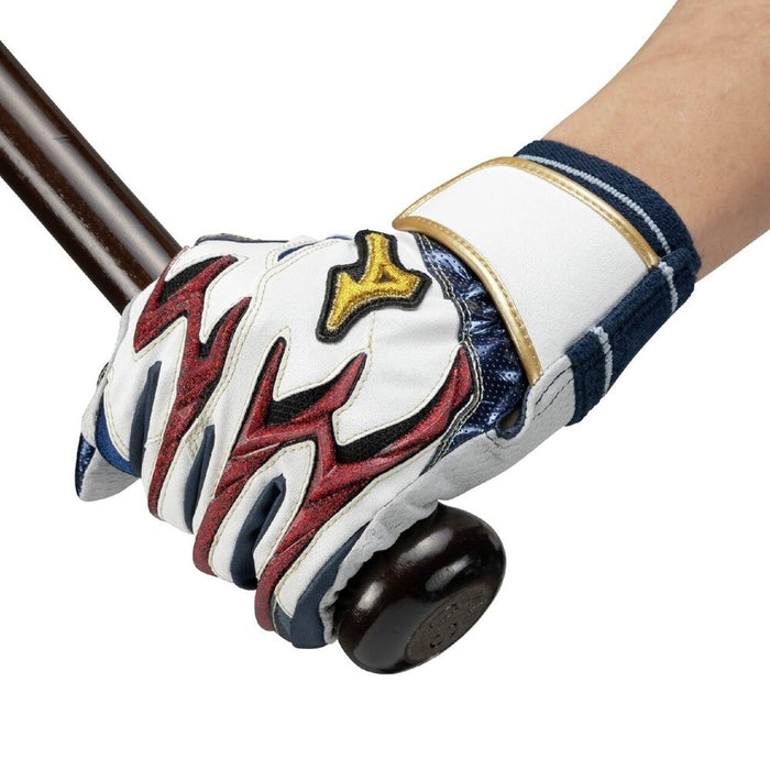 MIZUNOミズノ野球バッティンググローブユニセックスミズノプロシリコンパワーアークDI勝色コレクション両手用1EJEA56801