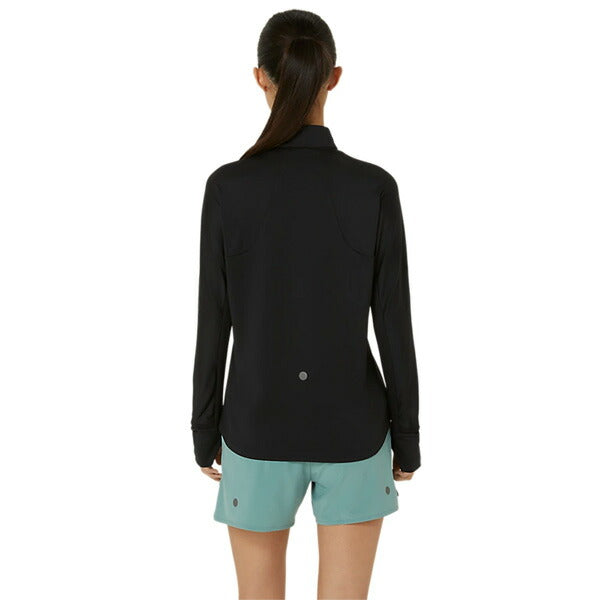 【ネコポス送料無料】アシックスasicsレディースランニンングウェアウィメンズウィンドブロックハーフジップトップ2012D091ジャージシャツ