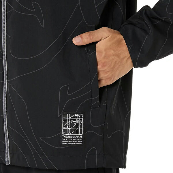 【ショップ限定エントリーでさらに+9倍】アシックスasicsクールグラフィックサマーウーブンジャケットメンズランニングジャケット2031E988