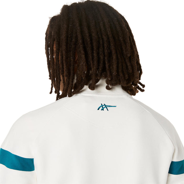 アシックスasicsトレーニングジャケットHERITAGEトラックジャケットメンズレディースコットンリッチ伸縮性リブ編みファスナーポケット2033B999
