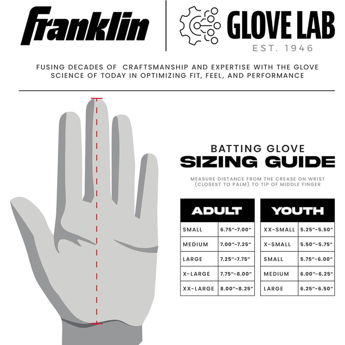 フランクリンFranklinSports野球ソフトボールバッティンググローブパワーストラップインフィニットロングカフ大人用一般両手用打撃用20771
