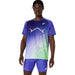 アシックスasics陸上Tシャツ半袖ライトニットショートスリーブトップメンズTRACKELITEACTIMOTION軽量通気性裾スリット2091A816
