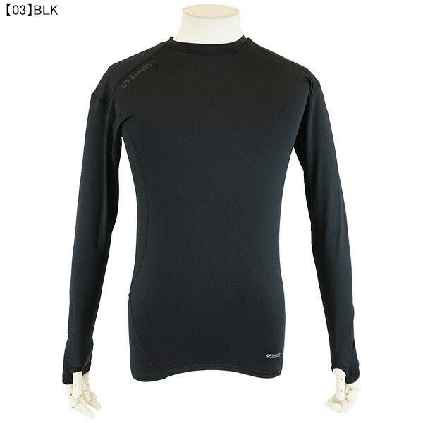 【ネコポス送料無料】ソンディコSondico丸首シャツ長袖21-427106AFサッカーフットサルインナーシャツ練習着メンズ