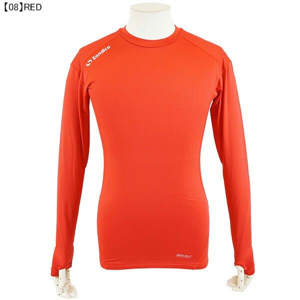 【ネコポス送料無料】ソンディコSondico丸首シャツ長袖21-427106AFサッカーフットサルインナーシャツ練習着メンズ