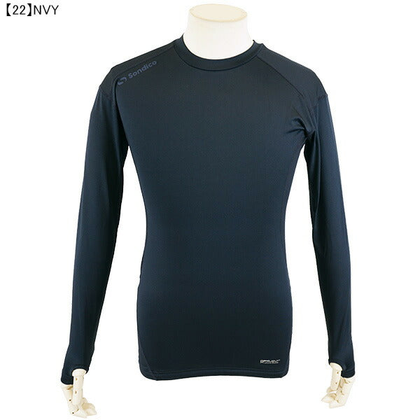 【ネコポス送料無料】ソンディコSondico丸首シャツ長袖21-427106AFサッカーフットサルインナーシャツ練習着メンズ