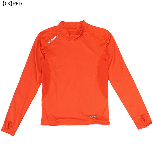 【ネコポス送料無料】ソンディコSondicoジュニアJRハイネックシャツ長袖21-427392JFサッカーフットサルインナーシャツ練習着子供用