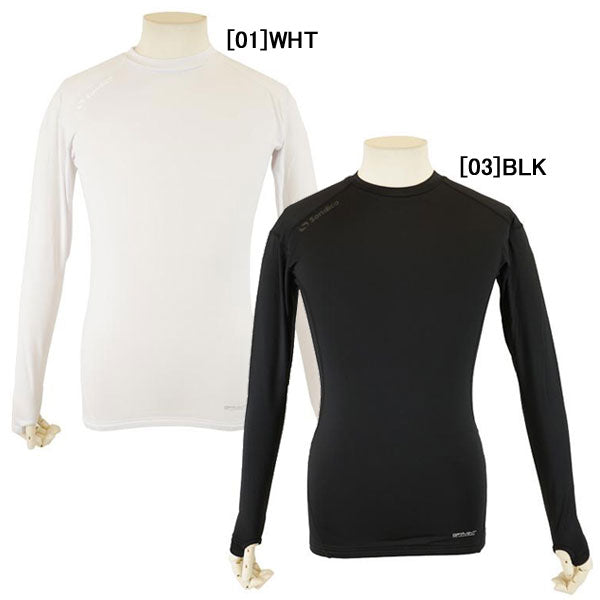【ネコポス送料無料】ソンディコSondico裏起毛丸首シャツ長袖サムホール21-A120AFサッカーフットサルインナーシャツ防寒メンズ