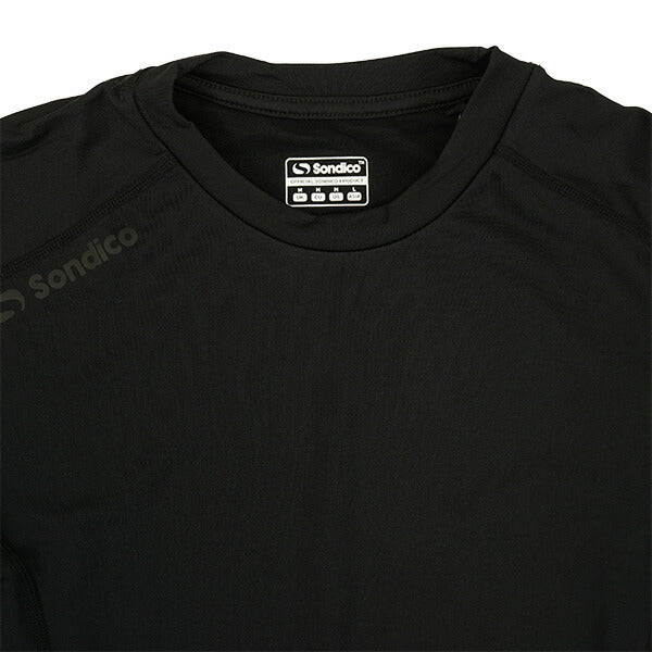 【ネコポス送料無料】ソンディコSondico裏起毛丸首シャツ長袖サムホール21-A120AFサッカーフットサルインナーシャツ防寒メンズ