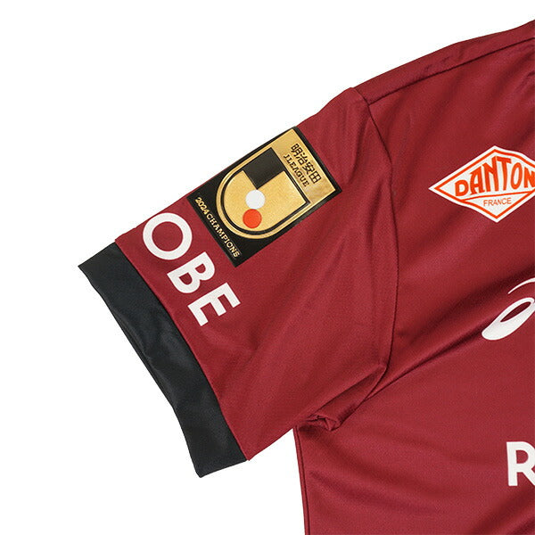 ヴィッセル神戸2025レプリカホームユニフォーム2103A103-601サッカー半袖クリムゾンレッドアシックスasics