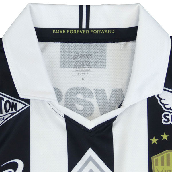 ヴィッセル神戸30周年記念レプリカユニフォーム2103A107-001サッカー半袖ブラックアシックスasics