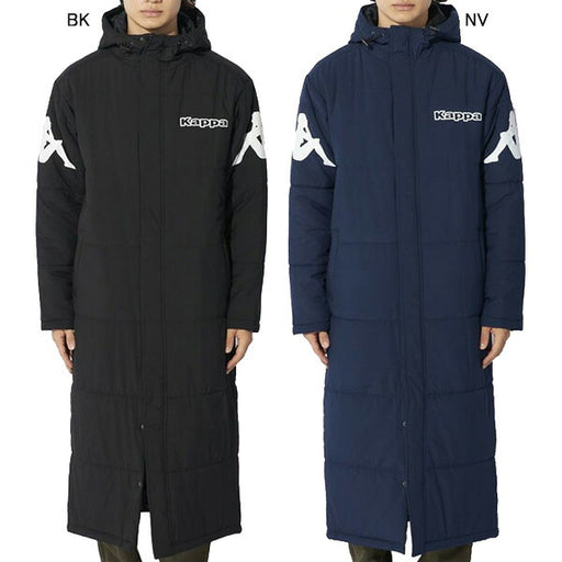 【ショップ限定エントリーでさらに+9倍】カッパKAPPA中綿軽量タフタベンチコート244206サッカーフットサル超ロング丈防寒メンズ