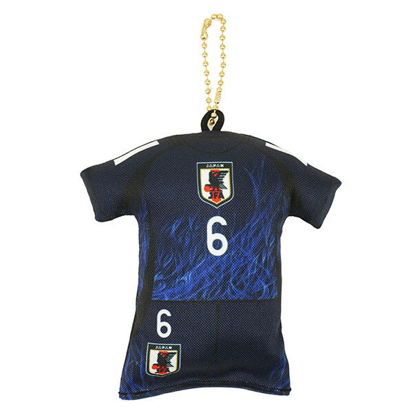 【ショップ限定エントリーでさらに+9倍】【ネコポス対応可】日本代表オフィシャルプレーヤーズユニ型クッションキーホルダー2024(SAMURAIBLUE)STADIUMLINE24JFA-014サッカーNo.6ENDO遠藤